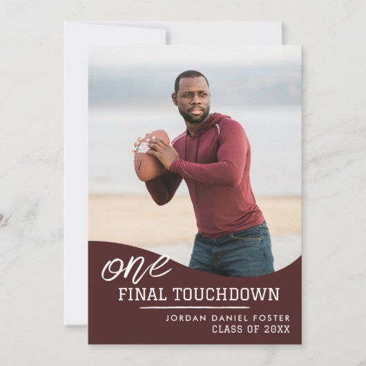 Faire-part d'obtention du diplôme d'athlète de foo (Devant)