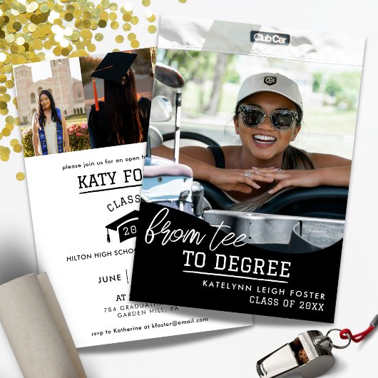 Faire-part d'obtention du diplôme d'athlète golf