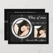 Faire-part d'obtention du diplôme de cadre de noir (Devant / Derrière)