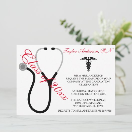 Faire-part d'obtention du diplôme de Faculté de (Debout devant)