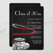 Faire-part d'obtention du diplôme de Faculté de (Devant / Derrière)