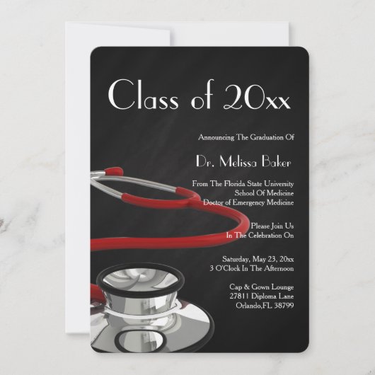 Faire-part d'obtention du diplôme de Faculté de (Devant)