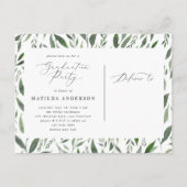 faire-part d'obtention du diplôme de feuillage (Dos)