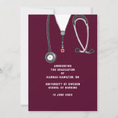 Faire-part d'obtention du diplôme de l'école de so (Devant)