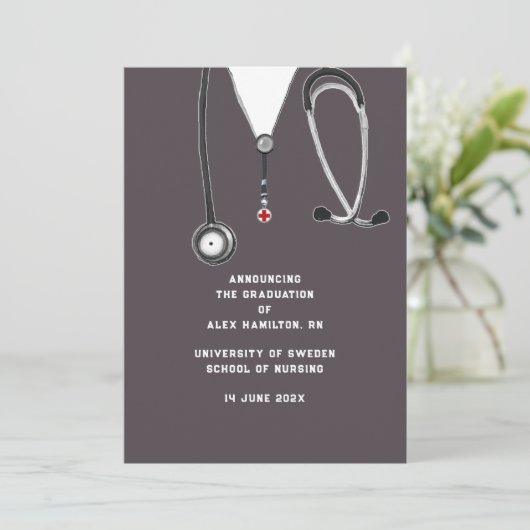 Faire-part d'obtention du diplôme de l'école de so (Debout devant)