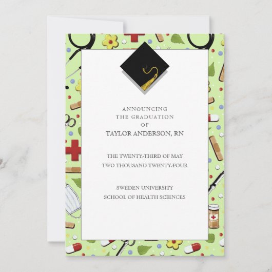 Faire-part d'obtention du diplôme de l'école de so (Devant)