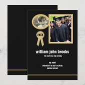 Faire-part d'obtention du diplôme de photo de (Devant / Derrière)