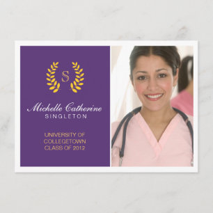 Faire-part d'obtention du diplôme de pourpre et