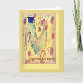 Faire-part d'obtention du diplôme de roses de coq