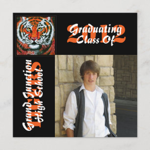 Faire-part d'obtention du diplôme de tigres avec