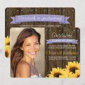 Faire-part d'obtention du diplôme de tournesol de (Devant / Derrière)