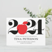 Faire-part d'obtention du diplôme d'enseignant (Debout devant)