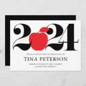 Faire-part d'obtention du diplôme d'enseignant (Devant / Derrière)