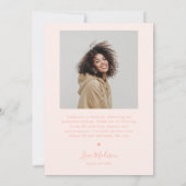 faire-part d'obtention du diplôme en arc rose 2025 (Dos)