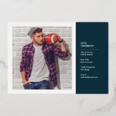 Faire-part d'obtention du diplôme en gros titre (Verso)