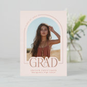 Faire-part d'obtention du diplôme en or rose pâle (Debout devant)