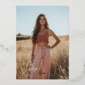 Faire-part d'obtention du diplôme en or rose pâle (Verso)