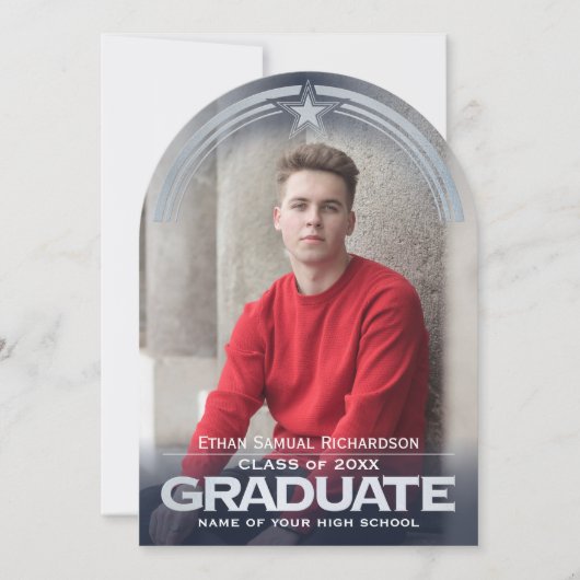 Faire-part d'obtention du diplôme et invitation de (Devant)