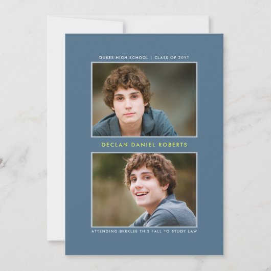 Faire-part d'obtention d'un diplôme à répartition  (Devant)