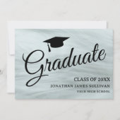 Faire-part d'obtention d'un diplôme avec photo en (Devant)