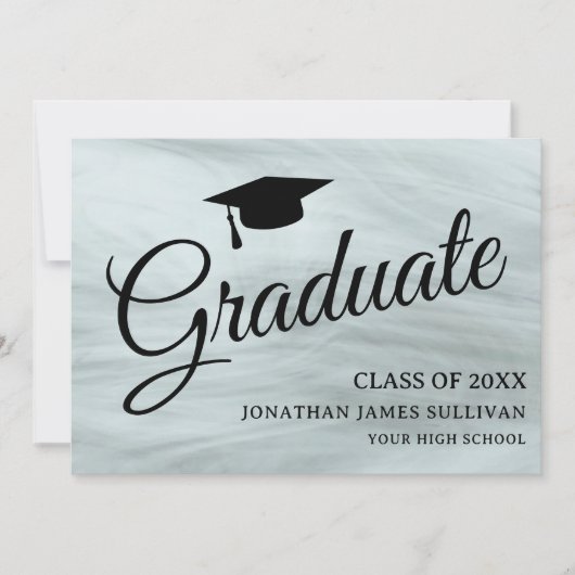 Faire-part d'obtention d'un diplôme avec photo en  (Devant)