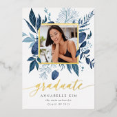 Faire-part d'obtention d'un diplôme avec photo Wil (Recto)