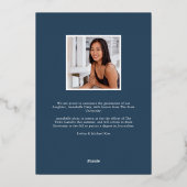 Faire-part d'obtention d'un diplôme avec photo Wil (Verso)