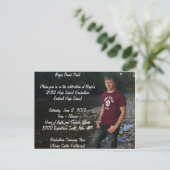 Faire-part d'obtention d'un diplôme de carte posta (Debout devant)