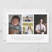 Faire-part d'obtention d'un diplôme de couleur gri (Dos)