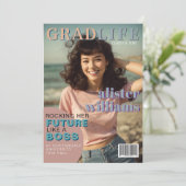 Faire-part d'obtention d'un diplôme de la couvertu (Debout devant)