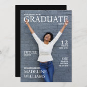 Faire-part d'obtention d'un diplôme de la couvertu (Devant / Derrière)