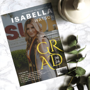 Faire-part d'obtention d'un diplôme de la couvertu