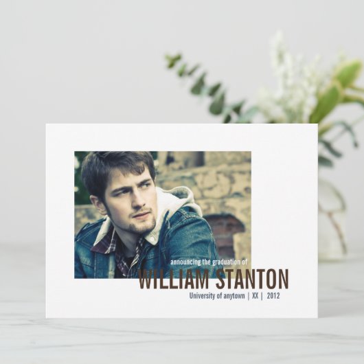 Faire-part d'obtention d'un diplôme de la Mood 2 (Debout devant)