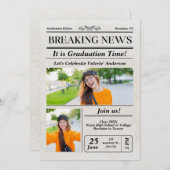 Faire-part d'obtention d'un diplôme de la photo d' (Devant / Derrière)