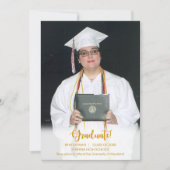 Faire-part d'obtention d'un diplôme de l'or de la (Devant)