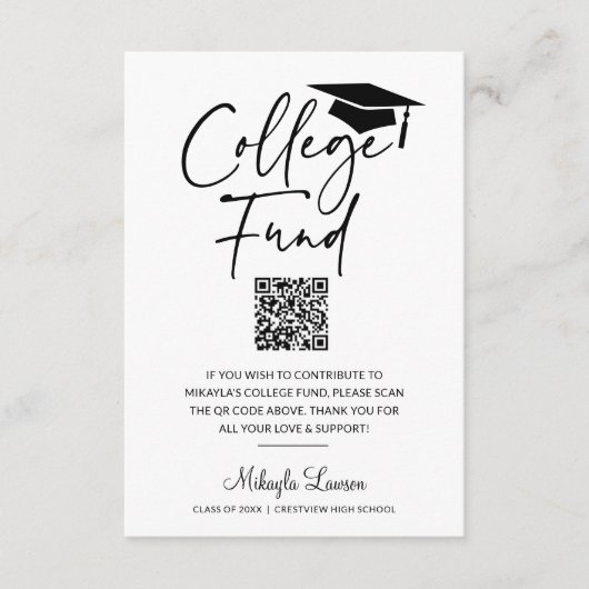 Faire-part d'obtention d'un diplôme du Collège (Devant)