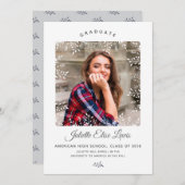 Faire-part d'obtention d'un diplôme en photo à la  (Devant / Derrière)