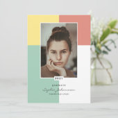 Faire-part d'obtention d'un diplôme tout simplemen (Debout devant)