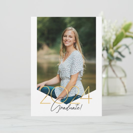 Faire-part d'obtention d'une licence photo (Debout devant)