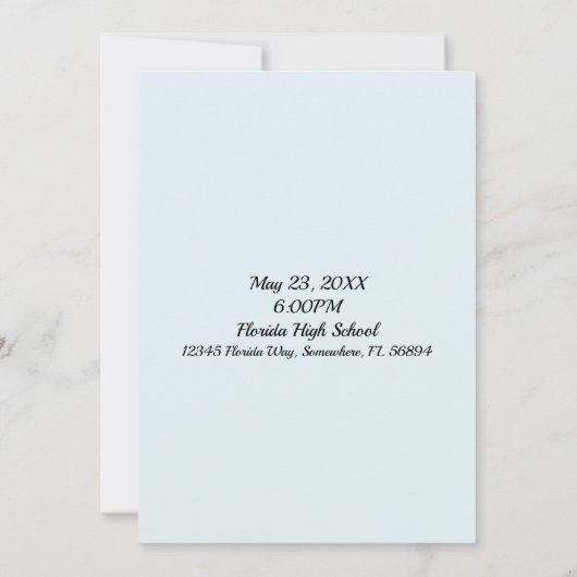 Faire-part d'obtention d'une licence photo (Dos)