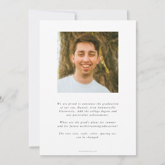 Faire-part Docteur blanc en médecine ostéopathique (Dos)