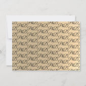 Faire-part Doctorat Gold Black Photo Script Graduation (Dos)