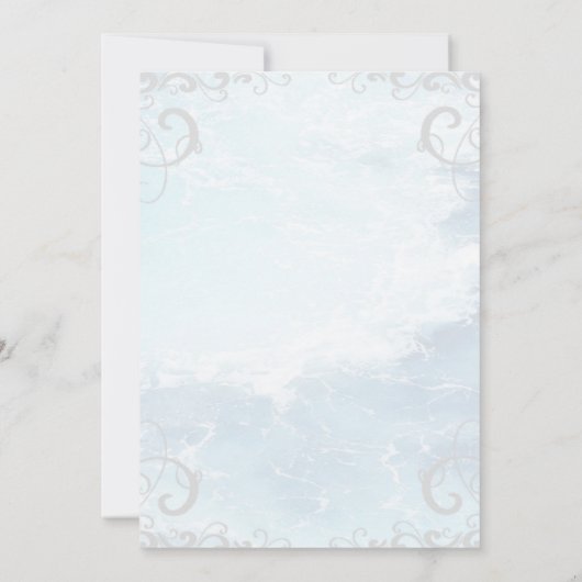 Faire-part Dolphin turquoise Enregistrer La Date Annonce (Dos)