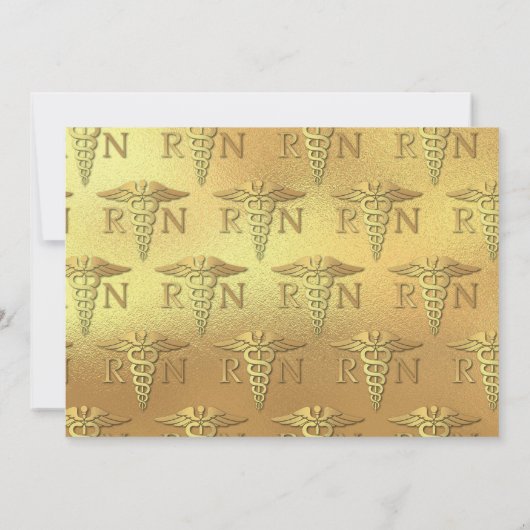 Faire-part d'or en soins infirmiers Maroon Photo (Dos)