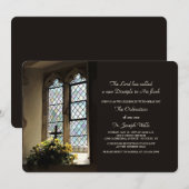Faire-part d'ordination de prêtre vitraux (Devant / Derrière)