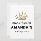 Faire-part Douche de mariée (Dos)