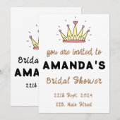 Faire-part Douche de mariée (Devant / Derrière)