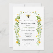 Faire-part Douche Fleur sauvage et abeille (Devant)