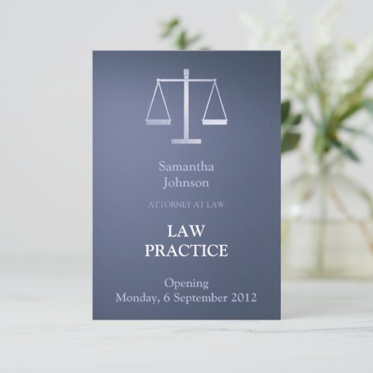 Faire-part d'ouverture de l'élégante pratique du d (Debout devant)