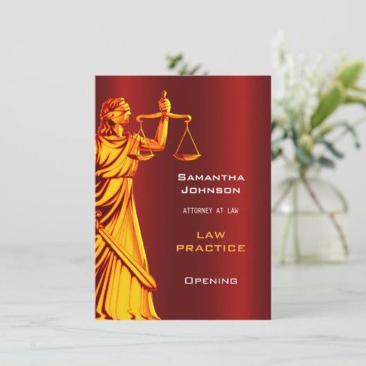 Faire-part d'ouverture élégant (Debout devant)